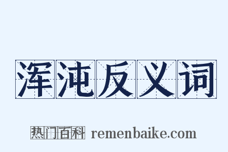 浑沌反义词是什么意思的图片